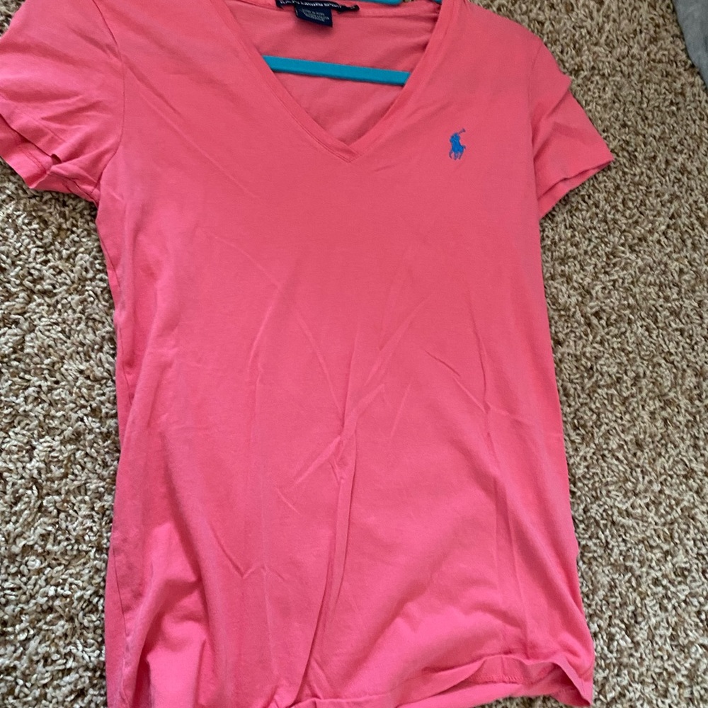 Ralph Lauren Pink V-Neck Size Small